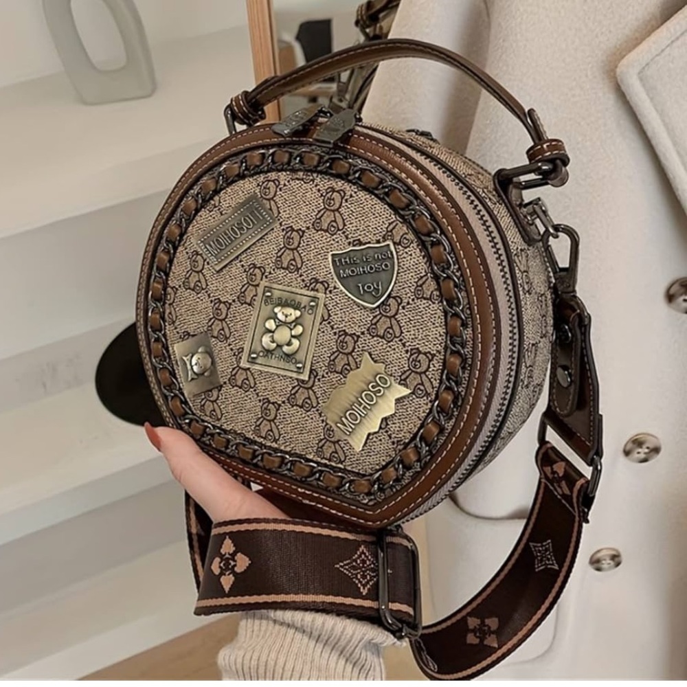 Mini circular handbag - Picture 4 of 14